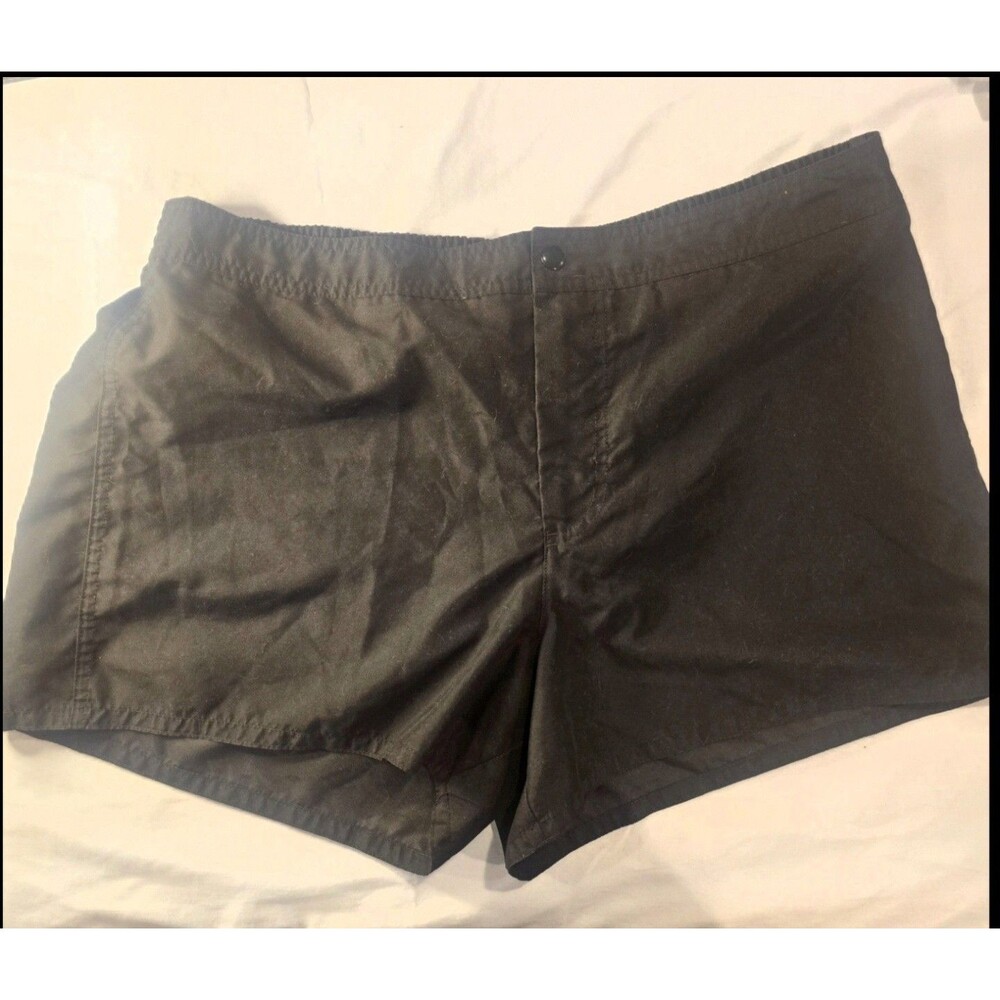 South Point Women's Black Swim Shorts Size 12 Snap Front Beach Swimwear